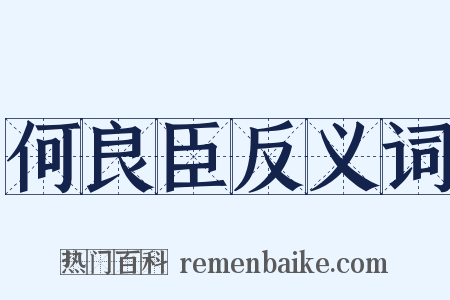 何良臣反义词是什么意思的图片